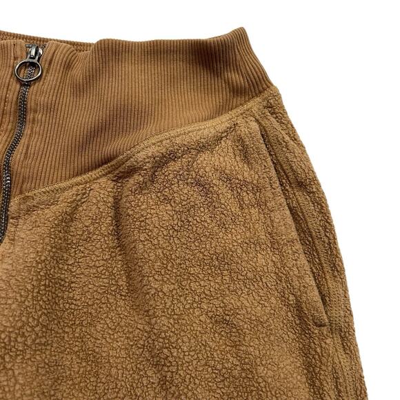 Aerie Women's Joggers Size Small Sherpa Fleece Corset Zip Up Sweatpants (box 17) - Picture 5 of 8